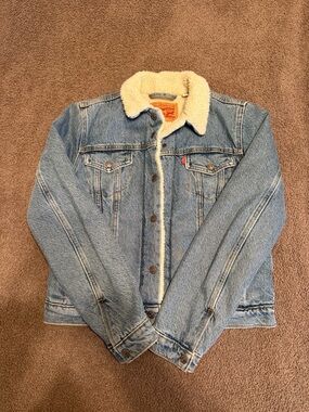Levi's Women’s Blue Denim Sherpa Jacket